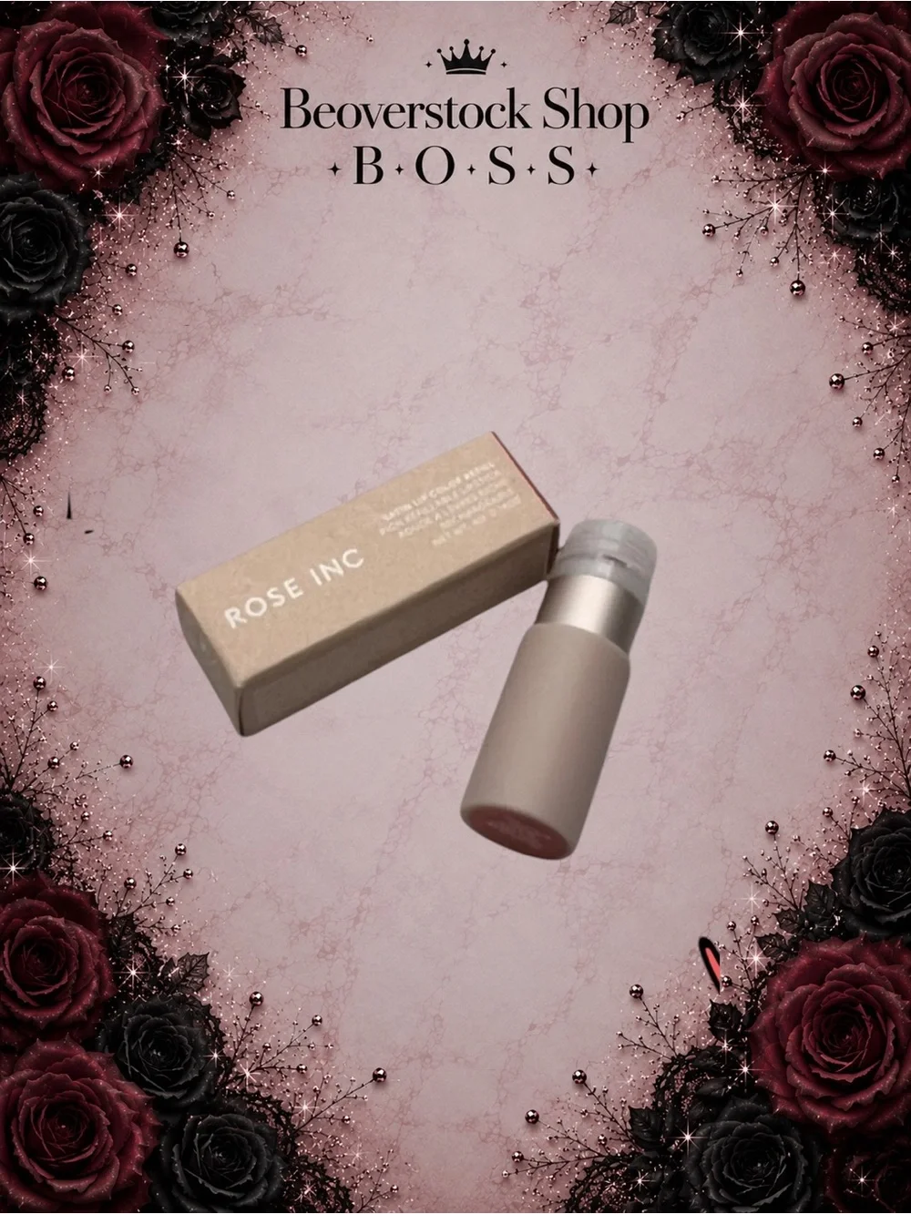 New NIB Rose Inc Refillable Lip Color Lipstick– Shade: Poetic